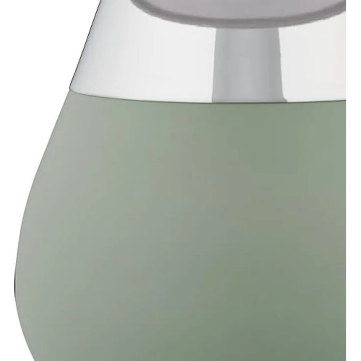 Relaxdays Tischlampe, Nachttischlampe mit Metallfuß und Stoffschirm, E14, HxD: 32 x 18 cm, grün/silber – Bild 6