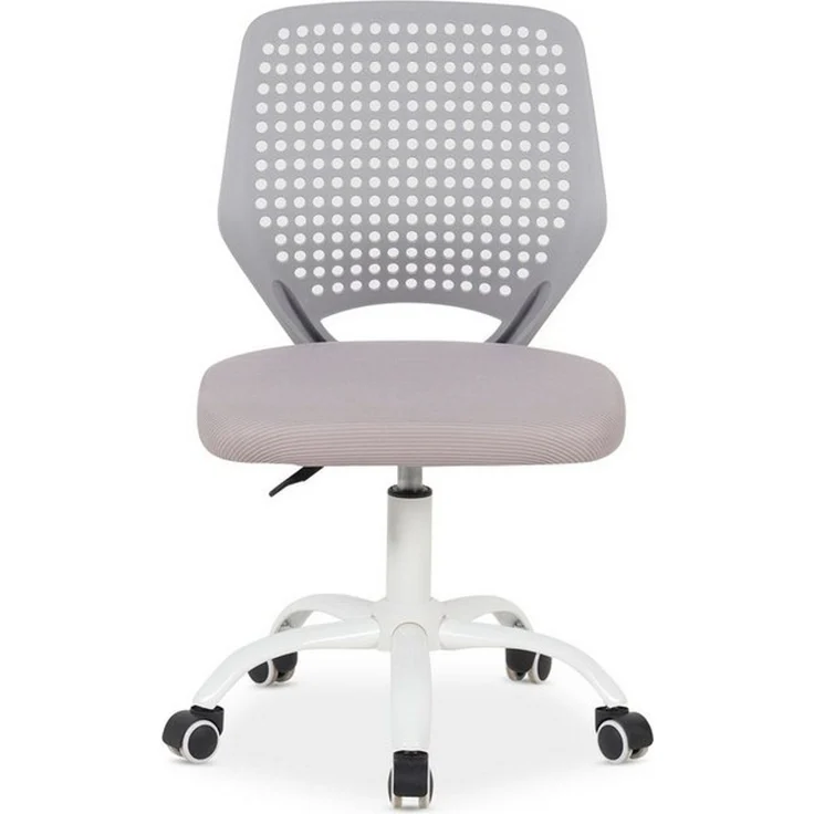 IDIMEX Drehstuhl JADE, Schreibtischstuhl für Kinder höhenverstellbar mit Kunststofflehne Grau – Bild 4