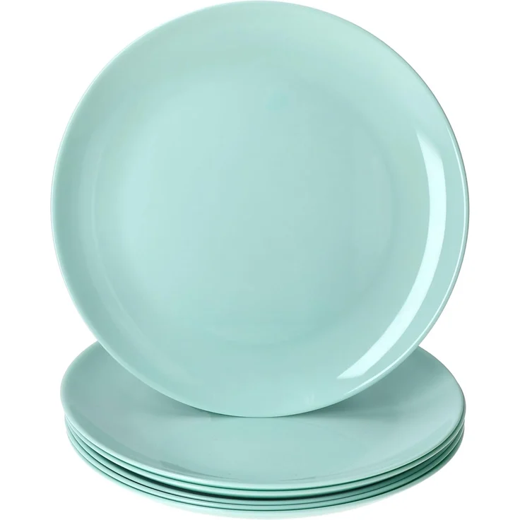MamboCat Speiseteller 6er Set Mint flache Speiseteller aus Glas 24,4cm Grillplatte – Bild 1