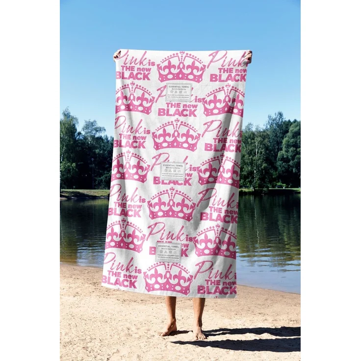 Mijolnir 'Pink is The New Black 90' Strandtuch, Mehrfarbig, 90 x 150 cm – Bild 3