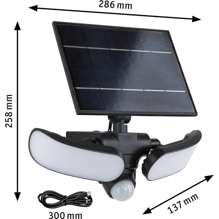 Paulmann 94610 Solar LED Wandfluter Sonlig 2-flammig IP65 3000K Bewegungsmelder – Bild 7