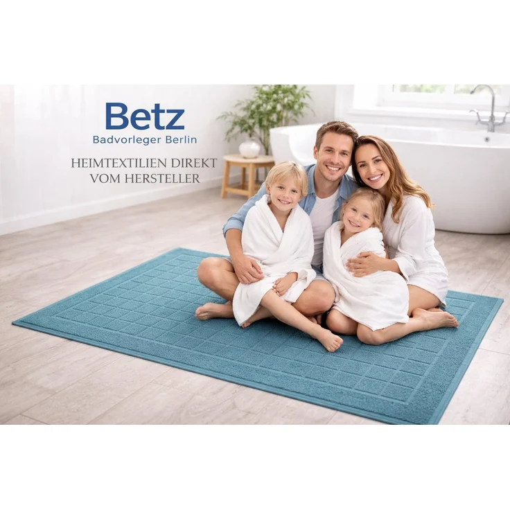 Betz Badematte 2 Stück Badvorleger Berlin Größe 50x70 cm, 100% Baumwolle, beidseitig nutzbar, Baumwolle, Badematte Badteppich Duschvorlage – Bild 2