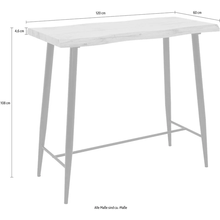 Bartisch Gabi I - Wildeiche / Schwarz – Bild 3