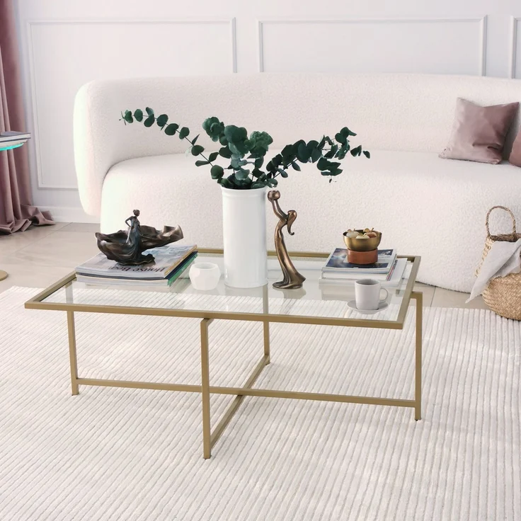 Skye Decor 'Sun S410' Couchtisch, Gold, 94 x 35 x 64 cm – Bild 4