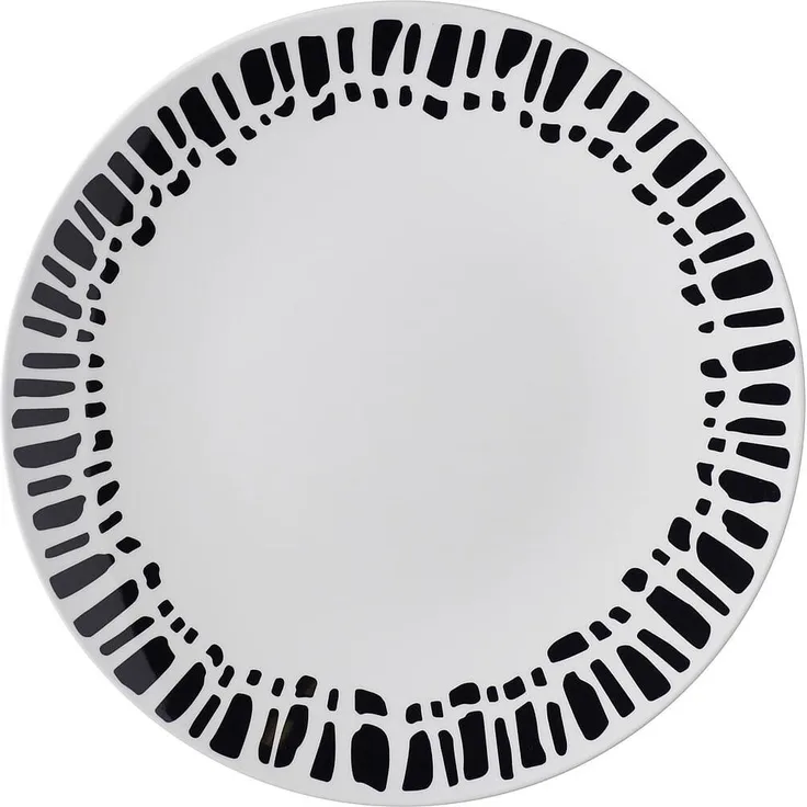 Mepal Frühstücksteller Flow Brush, Durchm. 23 Cm, Schwarz/Weiß