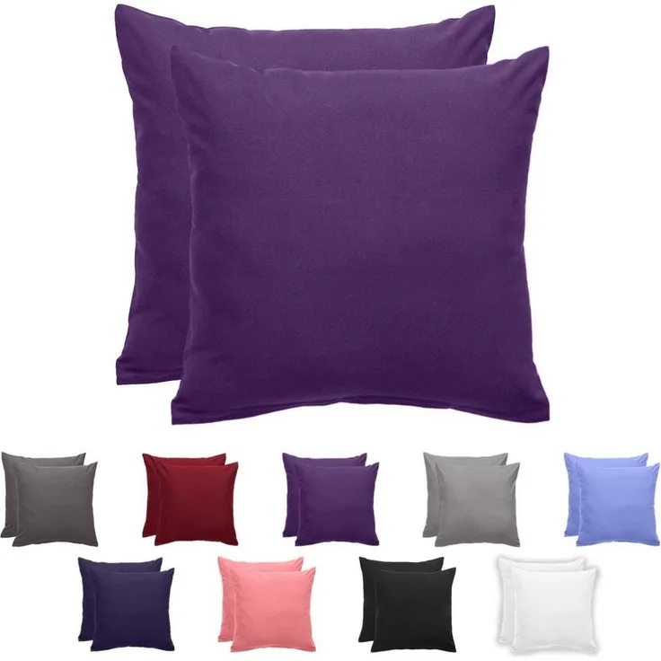 Komfortec Kissenbezug Mikrofaser Satin Kopfkissenbezug für Haar und Haut, (2 Stück), 40x40 cm, ähnlich wie Seide, Superweiches Kissenhülle Set