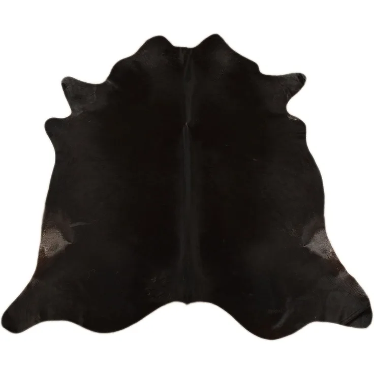 KUHFELL online & NOMAD Fellteppich Kuhfell Rinderfell Teppich Dunkelbraun Schwarz Natur 230 x 190 cm