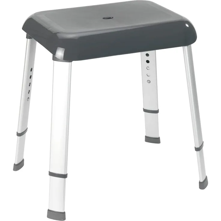 Duschhocker SECURA PREMIUM, höhenverstellbar, 42 - 52 cm, WENKO