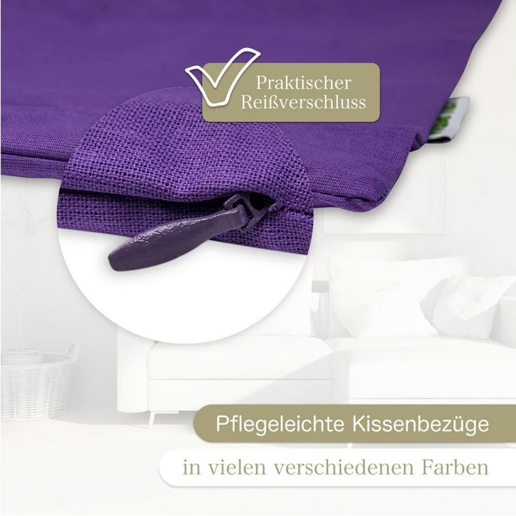 KiGATEX Kissenhülle KiGATEX Kissenbezug 40x40 cm, mit Reißverschluss aus toller Baumwolle, stilvoll, gefertigt in der EU – Bild 4