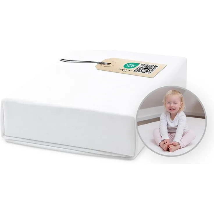 Ehrenkind Spannbettlaken für Babybett & Kinderbett, 100% Bio-Baumwolle, atmungsaktiv, Spannbettlaken 70x140 cm, Bettlaken 70x140