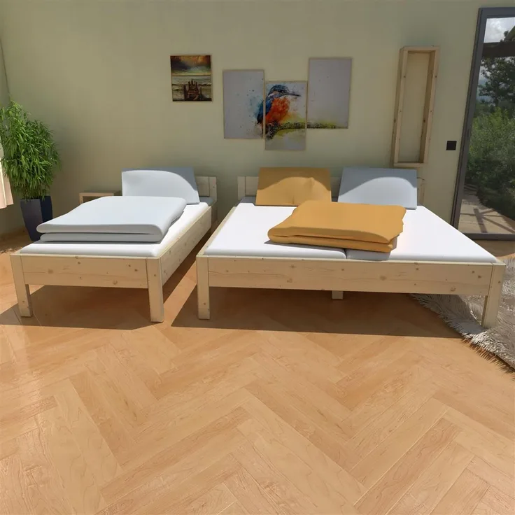 Familienbett "Familien-Nesterl" Rückbau-Set 200/43 Zirbe