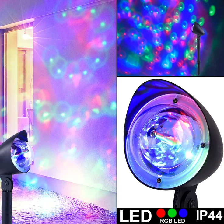 2er Set RGB LED Stecklampe, Erdspieß, Farbwechsler, H 45,5 cm – Bild 3