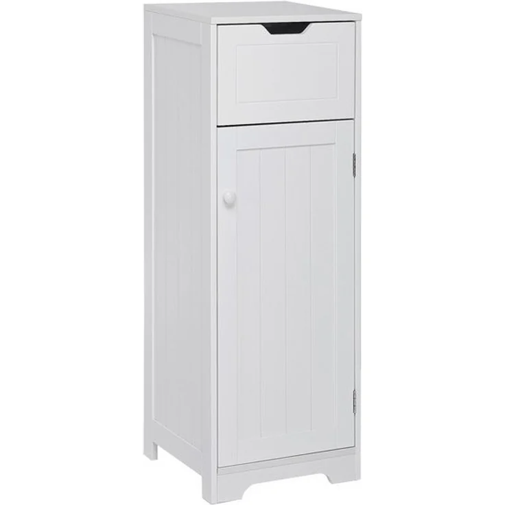 Mondeer Badkommode Badezimmerschrank, Badschrank, 87x32x30cm, weiß – Bild 4