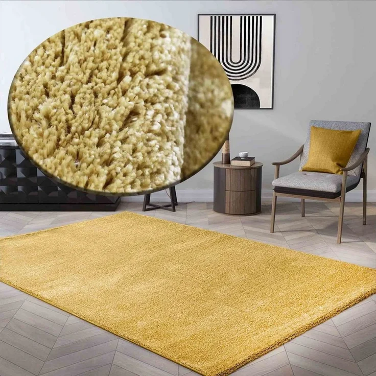 Vimoda Teppich Valentino, Hohe Qualität sehr weich und dicht Fellteppich, Rechteckig, Höhe: 20 mm, Teppich Wohnzimmer, kuschelig, Schlafzimmer, Kinderzimmer – Bild 5