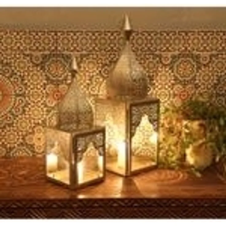 Orientalisches Windlicht Modena Silber L&M – Bild 3
