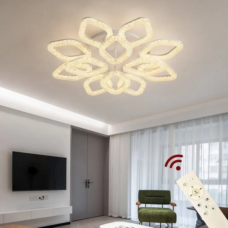 Euroton LED Deckenleuchte LED Deckenlampe XL DL Fernbedienung Lichtfarbe/Helligkeit einstellbar, LED fest integriert, mit Fernbedienung kaltweiß-neutalweiß -warmweiß, 7000k-3000k stufenlos einstellbar, mit Fernbedienung steuerbar – Bild 2