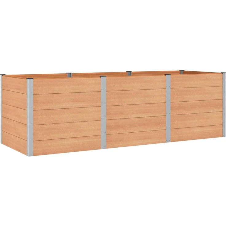 vidaXL Hochbeet Braun 300 x 100 x 91 cm WPC und Aluminium 42039015 – Bild 2
