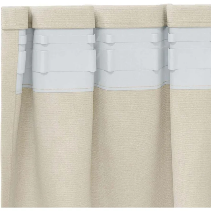 Verdunkelungsvorhänge 2 pcs | für Wohnzimmer & Schlafzimmer Creme 140 x 225 cm Samt – Bild 5