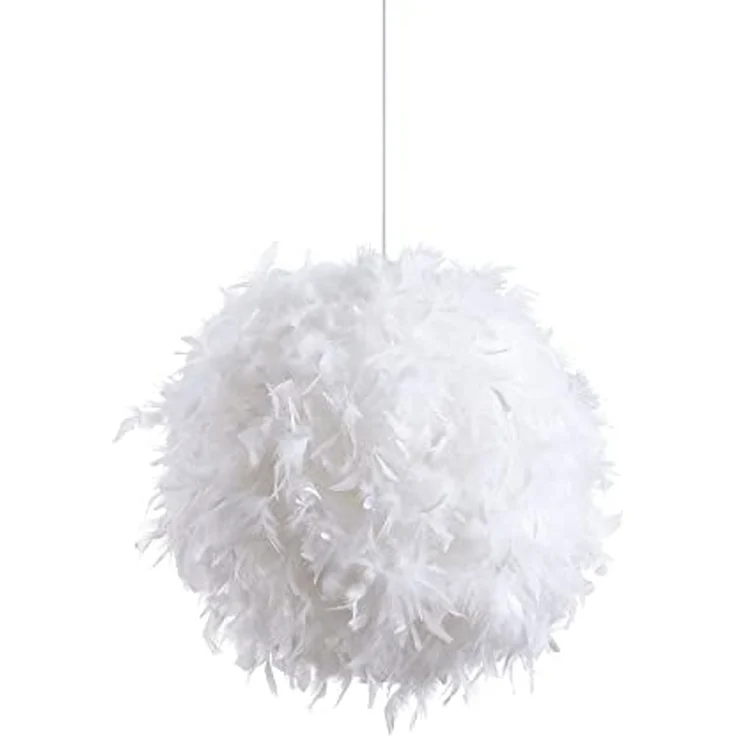 Pendelleuchte Federkugel 20402 Ø40CM 1 flammig, E27 Entenfeder WEISS – Bild 2