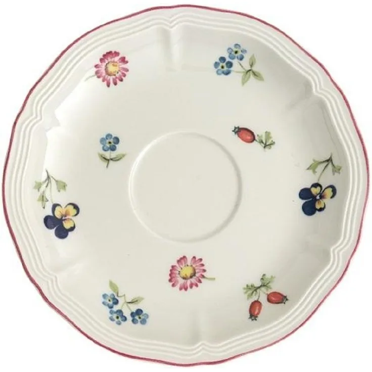 Teeuntertasse Petite Fleur Villeroy und Boch Teetasse - Mikrowelle geeignet, Spülmaschinenfest