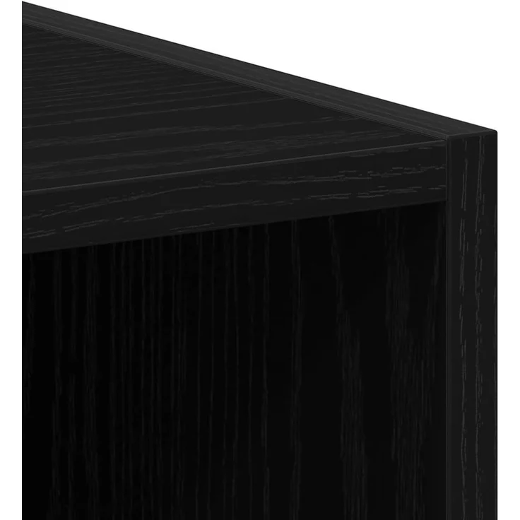 vidaXL Waschmaschinen-Schrank Schwarz Eichen-Optik 64 x 24 x 190 cm 862668 – Bild 8