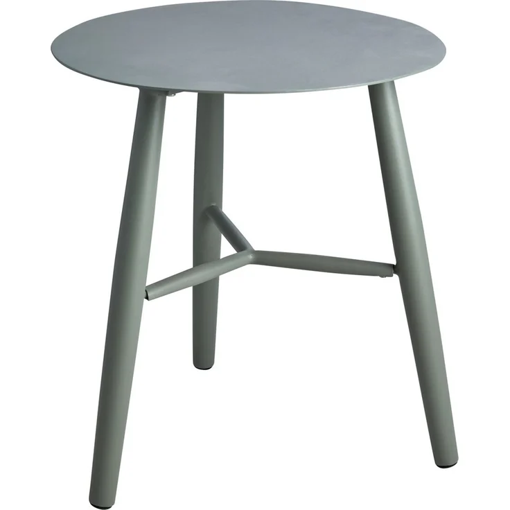 Gartenbeistelltisch Vannes aus Aluminium, modern rund, hellgrün, Ø 45 cm, pulverbeschichtet