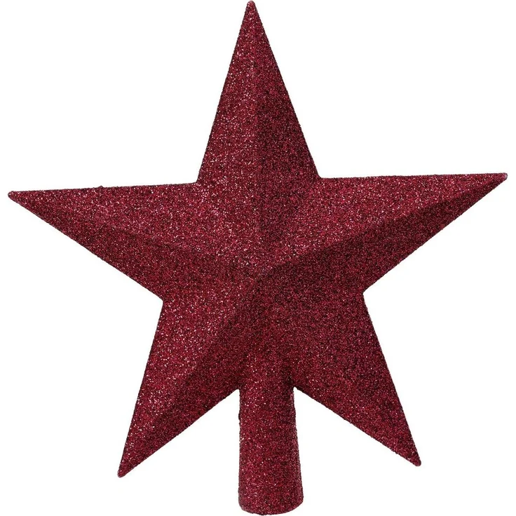 Kaemingk Christbaumspitze, Christbaumspitze Stern mit Glitzer 19cm Kunststoff - Festlich Rosa – Bild 3
