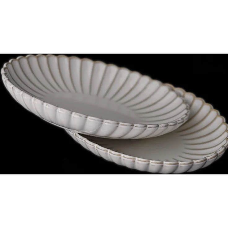 Bloomy 2er-Set Servierplatten aus hochwertigem Porzellan - 23 x 16 x 4 cm – Bild 3