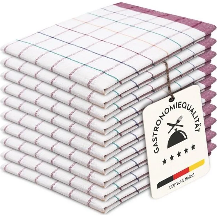 ZOLLNER Geschirrtuch, (Spar-Set, 10-tlg), 50 x 70 cm, 100% Baumwolle, vom Hotelwäschespezialisten – Bild 3