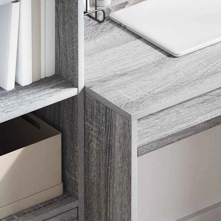 vidaXL Schreibtisch Graues Sonoma 80 x 50 x 76 cm 869431 – Bild 3