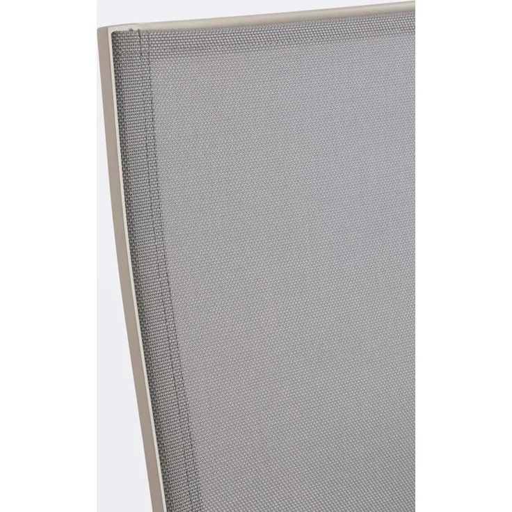 Gartenstuhl Norik aus Aluminium und Textilene, modern, stapelbar mit Armlehne, beige Pelikan – Bild 6
