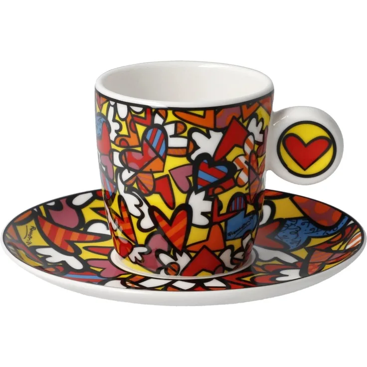 Goebel Espressotasse Romero Britto - All We Need is Love, Tasse, Becher, Fine Bone China, Bunt, 100 ml, 66452881