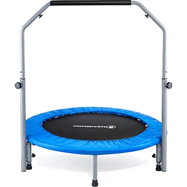 HyperMotion Indoor & Outdoor Trampolin, 97 cm mit verstellbarem Handgriff für Kinder und Jugendliche, max. Tragfähigkeit 100 kg