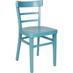 einrichtungsdesign24 Küchenstuhl Küchenstuhl Laura farbiger Holzstuhl Esstisch Esszimmer Retro Vintage, Gestell Massivholz