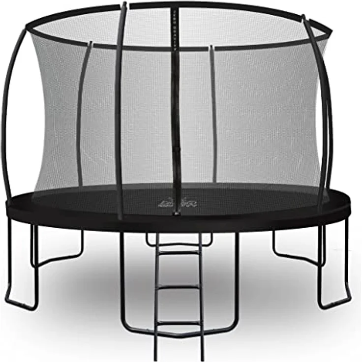 ZERO GRAVITY Outdoor Trampolin Ultima 4 Ø 366cm - TÜV-geprüft, Sturmsicher, inkl. Leiter - Schwarz – Bild 1