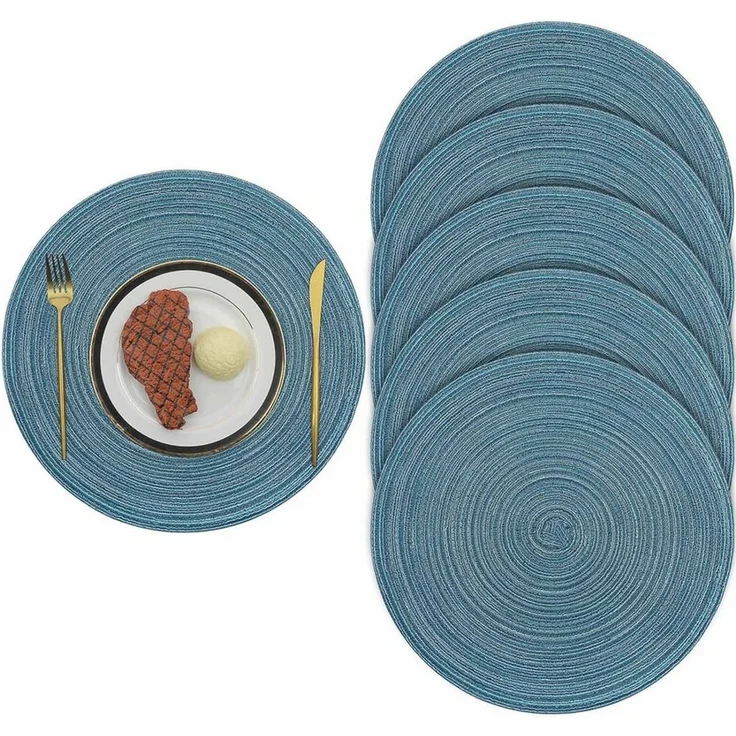 HAUSS SPOLE Platzset Platzsets 6er Set Baumwolle Hitzebeständig Waschbare rutschfest, (langlebig,hitzebeständig,abriebfest,Praktikabilität, 6-St), für den täglichen Gebrauch, Familienessen, Hochzeitspartyusw. – Bild 2