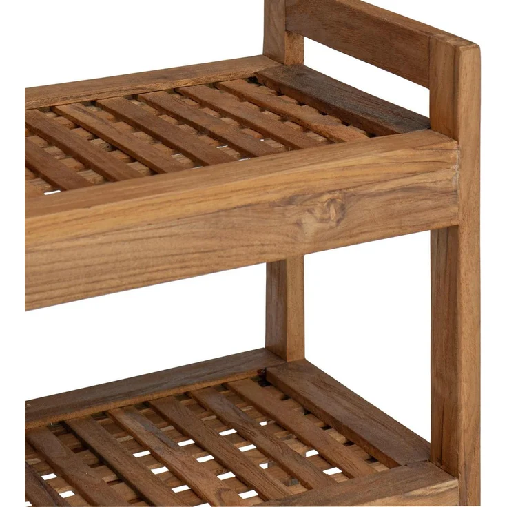 vidaXL Badregal Natur 45 x 30 x 45 cm Massivholz Teak 42024275 – Bild 6