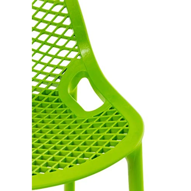 CLP Barhocker Air, Grüner Kunststoff, ergonomische Form, 75 cm Sitzhöhe, wasserdicht, UV-beständig, 2er Set – Bild 6