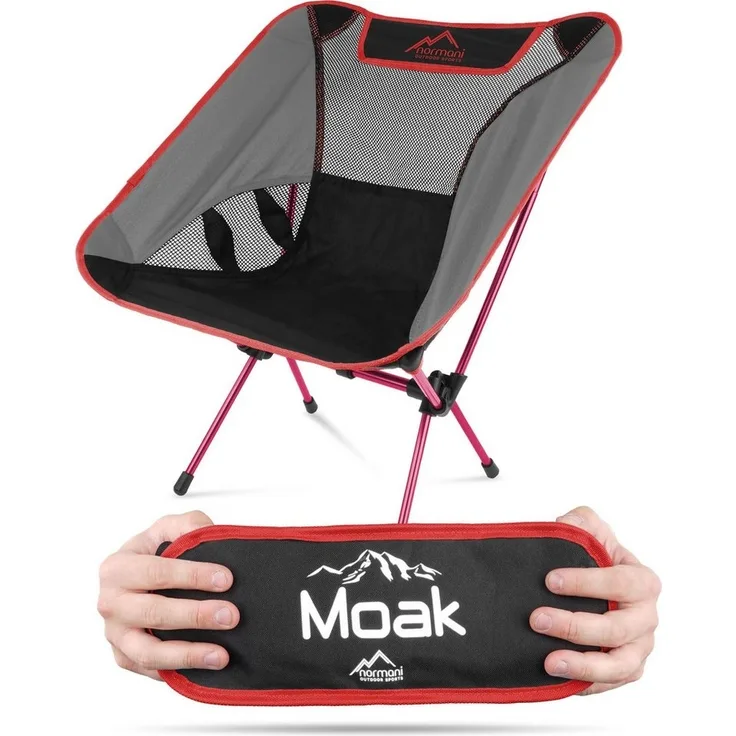 normani Campingstuhl Ultraleichter Campingstuhl Moak, Campingstuhl Angelstuhl - Gartenstuhl bis zu 135 kg