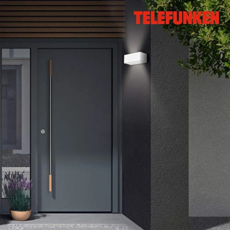 TELEFUNKEN LED Außenwandleuchte, 1-flammig, 12 Watt, 1.200 Lumen, 4.000 Kelvin, IP44, weiß, 185x75x91mm (LxBxH) – Bild 4