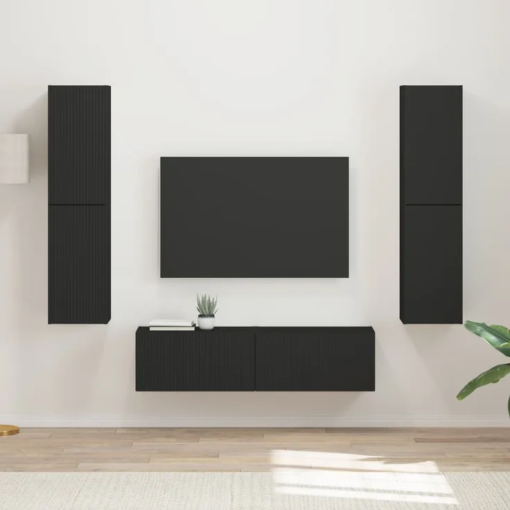 vidaXL TV-Schrankset 6 stk. 31 x 30 x 60 cm Schwarz 3409124