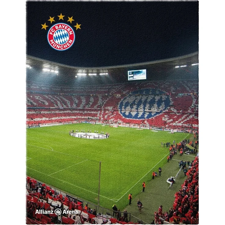 BERONAGE Kinderteppich FC Bayern München Teppich Allianz-Arena 100x130 cm, rechteckig, Höhe: 10 mm, rutschfest – Bild 5