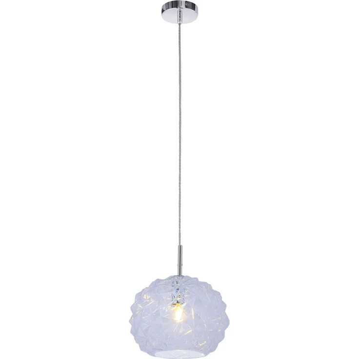 Pendelleuchte, Glaskugel, blau, Struktur, D 25 cm – Bild 9