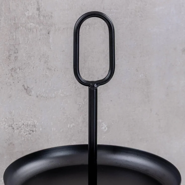 Levandeo® Etagere, Etagere 2 Ebenen H34cm Metall Schwarz Servierplatte Kuchenplatte – Bild 5