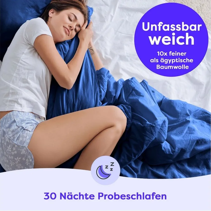 Wolkenfeld Bettwäsche Allergiker Bettwäsche, unfassbar weich, Microfaser, 3 teilig, 135x200 cm, 155x220 & Übergrößen I inkl. Kissenbezüge 80x80 I Uni