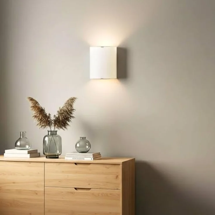 Lindby Wandleuchte Phil, Glas Weiß IP20, 1 x 60 W – Bild 3