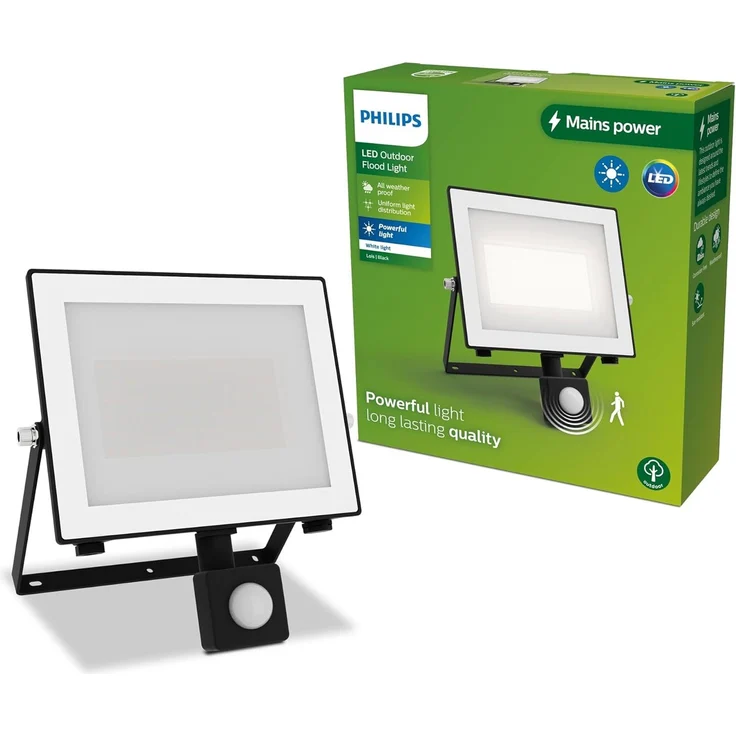 Philips Wandleuchten Lois 50 W Wandbeleuchtung für den Außenbereich Schwarz Metall IP65 Garten Terrasse I