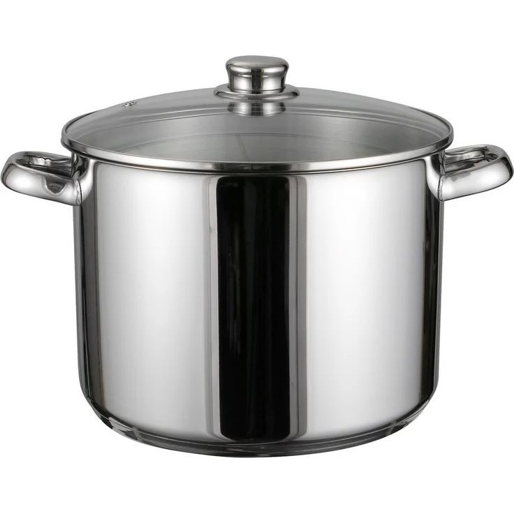 Haushalt International Kochtopf 10 Liter Universalkochtopf Edelstahl Großraumtopf, Edelstahl, induktionsfäihg – Bild 3