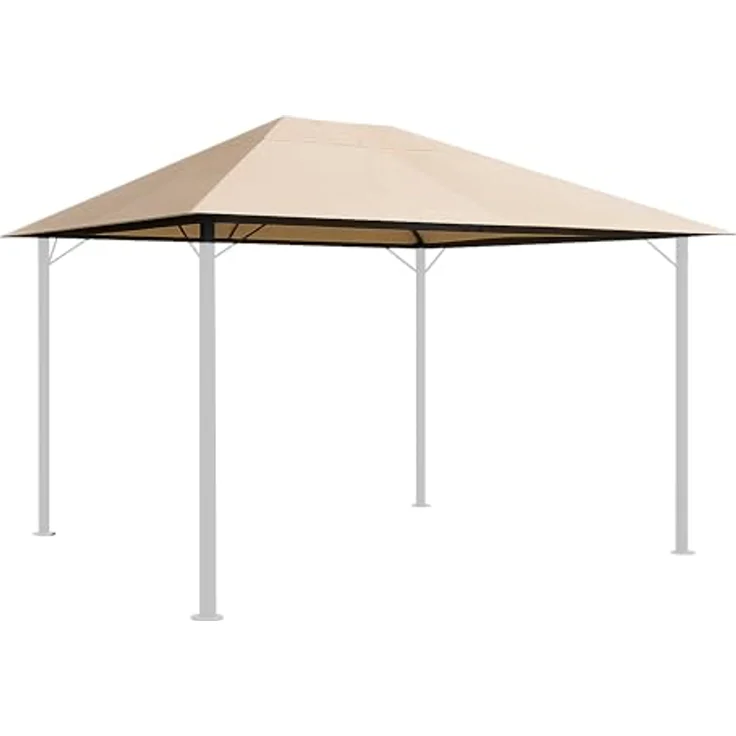 QUICK STAR Ersatzdach 250g für Pavillon 3x4m, sand, 2-fach wasserabweisend, mit Lüftungsschlitzen – Bild 1