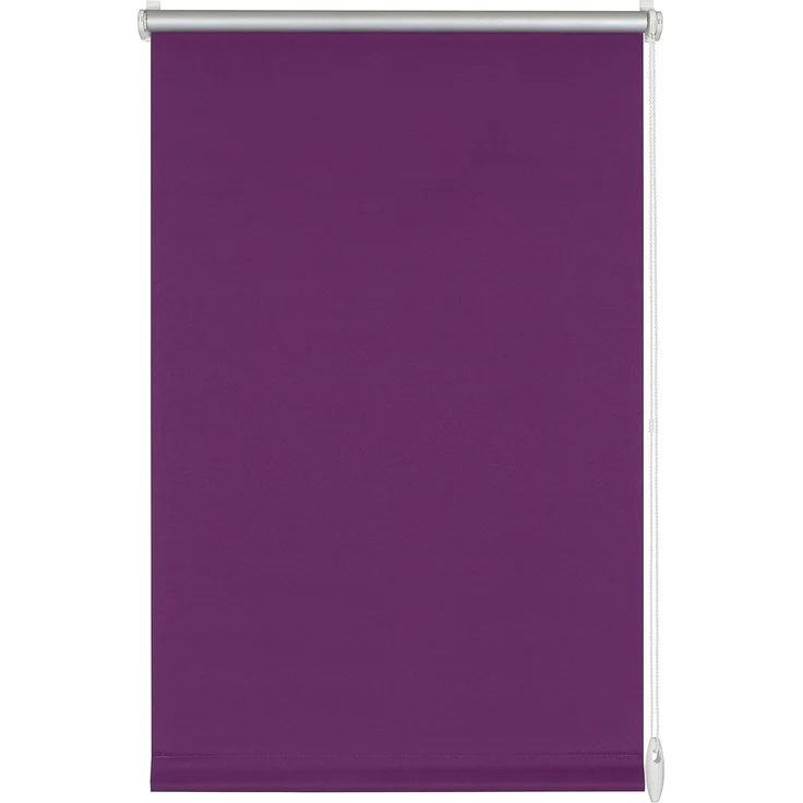 GARDINIA EASYFIX Rollo mit Thermo-Rückseite zum Klemmen oder Kleben, Verdunklungsrollo ohne Bohren, Hitzeschutz, Energiesparend, Lila, 60x150 cm (BxH)